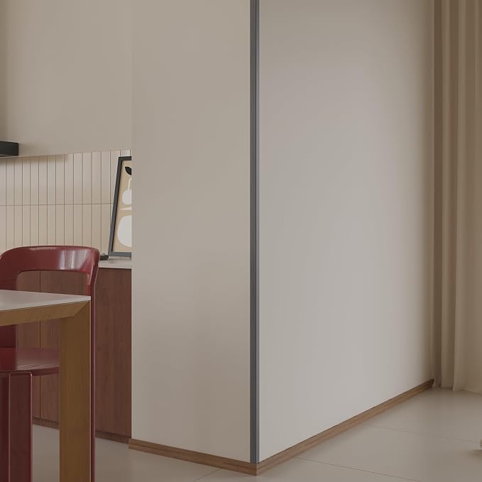 Wall Corner Protector 3PCS 45" Corner Molding Trim Grey Wood Grain Corner Trim - Image 2
