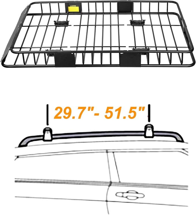 XCAR 64"x 23"x4" Skinny Roof Basket Cargo Carrier - Image 5