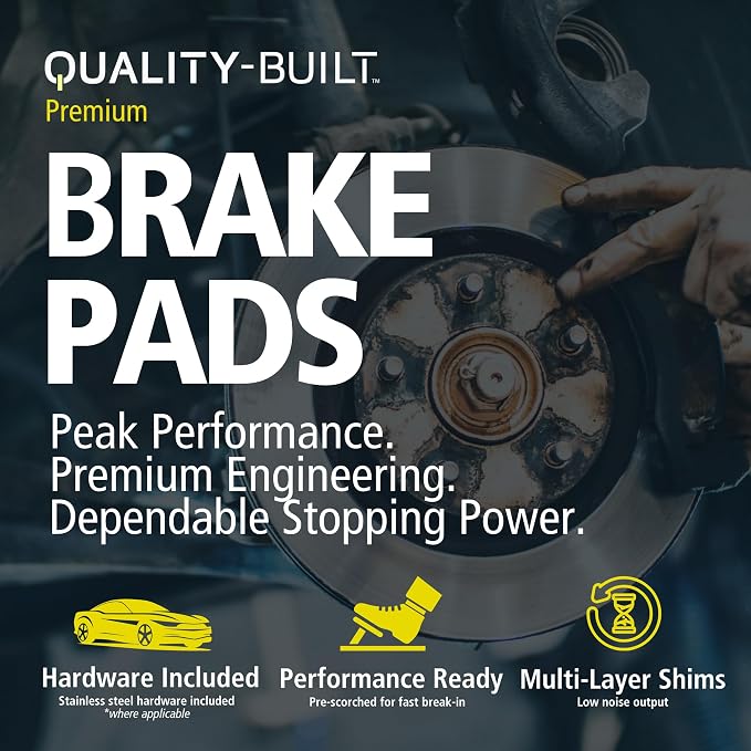 Premium Semi-Metallic Front Brake Pads Compatible - Image 4