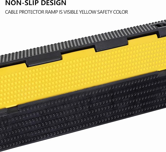 1 Pack Rubber Cable Ramp Hose Cable Protector Ramp 1 Channel 22000Lbs Load - Image 5